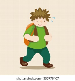travelling person theme elements