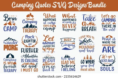 Travelling Quotes SVG Cut Files Designs Bundle, Camping quotes SVG cut files, hiking quotes t shirt designs, Saying about adventure, sport cut files, mountain quotes eps files, Saying of adventure