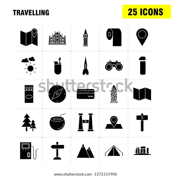 Travelling  Solid Glyph Icons\
Set For Infographics, Mobile UX/UI Kit And Print Design. Include:\
Direction Board, Board, Direction, Traffic Board, Dish, Food, Eps\
10 - Vector