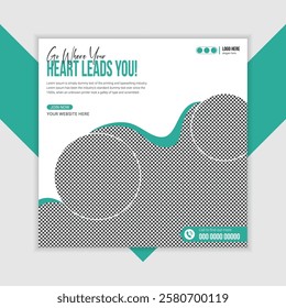 Travelling, tourism or summer holiday tour online marketing flyer, post or poster design.