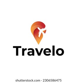 Travelo modern travel agency logo design