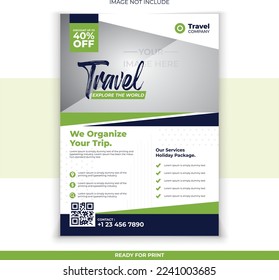 Travels and tour Flyer design vector template.