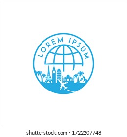 Plantilla de diseño del logotipo de viajes/viajes, para uso de agencias de viajes