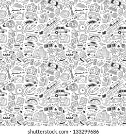 Christmas Icons Seamless Pattern Happy Winter Stock Vector (Royalty ...