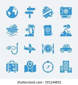 Travel,vacation icons. Vector EPS10