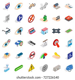 Traverse icons set. Isometric style of 36 traverse vector icons for web isolated on white background