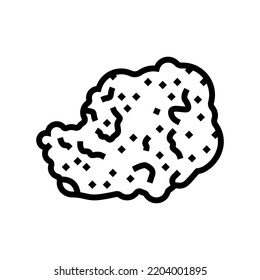 travertine stone line icon vector. travertine stone sign. isolated contour symbol black illustration