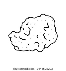 Vector de línea de piedra travertino. signo de piedra travertino. símbolo de contorno aislado ilustración negra