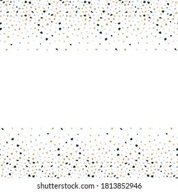 Travertine terrazzo vector seamless pattern in modern, trend colors. Colored stone flooring illustration, marble floor texture background