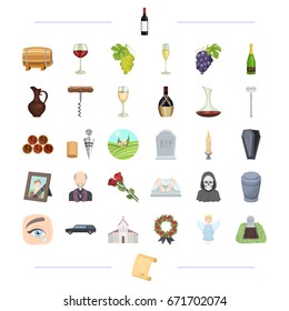 trawl, ritual, religion and other web icon in black style.alcohol, winemaking, viticulture icons in set collection.
