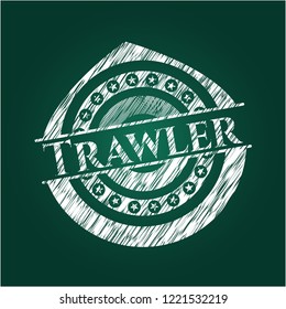 Trawler on chalkboard