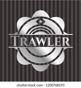 Trawler silvery emblem or badge