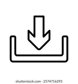 Tray Arrow line icon , vector, pixel perfect, illustrator file