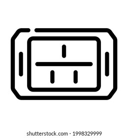 tray canteen line icon vector. tray canteen sign. isolated contour symbol black illustration