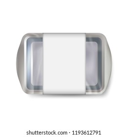 Tray container isolated on white background. Vector illustration. Eps 10.