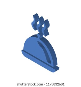 Tray with cover isometric left top view 3D icon