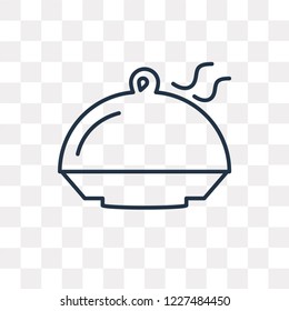 Tray and Cover vector outline icon isolated on transparent background, high quality linear Tray and Cover transparency concept can be used web and mobile