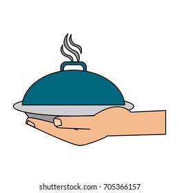 tray or covered platter icon image 