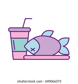 tray with delicious fish