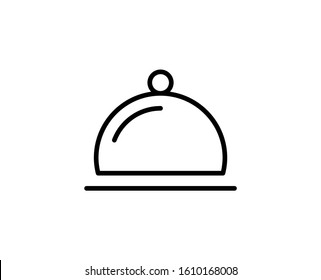 Tray flat icon. Single high quality outline symbol for web design or mobile app.  Tray thin line signs for design logo, visit card, etc. Outline pictogram EPS10