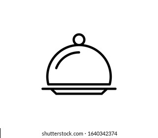 Tray flat icon. Single high quality outline symbol for web design or mobile app.  Tray thin line signs for design logo, visit card, etc. Outline pictogram EPS10