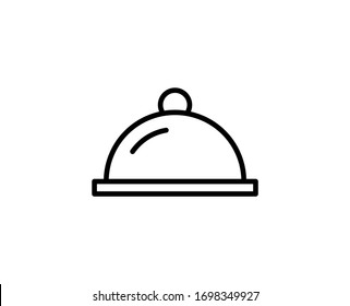 Tray flat icon. Single high quality outline symbol for web design or mobile app.  Tray thin line signs for design logo, visit card, etc. Outline pictogram EPS10