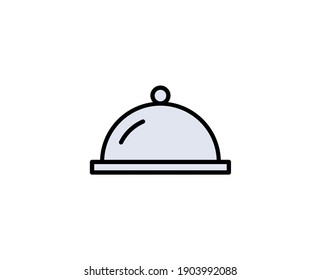 Tray flat icon. Single high quality outline symbol for web design or mobile app.  Holidays thin line signs for design logo, visit card, etc. Outline pictogram EPS10