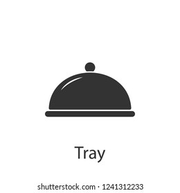 Tray with food icon. Element of drink and food icon for mobile concept and web apps. Detailed Tray with food icon can be used for web and mobile