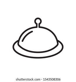 Tray food icon in trendy outline style design. Vector graphic illustration. Suitable for website design, logo, app, and ui. Editable vector stroke. EPS 10.
