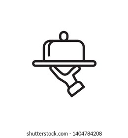 tray food icon vector template