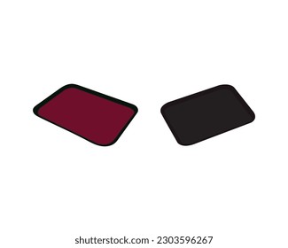 Tray for food vector black icon sat. Vector illustration tray for food on white background. Isolated black illustration icon of salver.