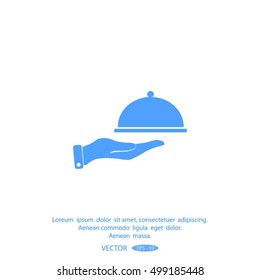  a tray of food  Vector illustration.