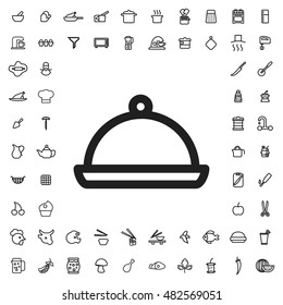 Tray icon illustration isolated vector sign symbol