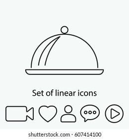 tray  icon. One of set web icons