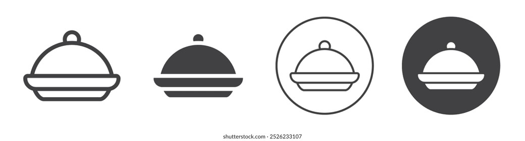 Tray icon Simple outline vector logo