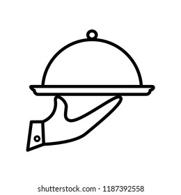 Tray icon style vector logo template