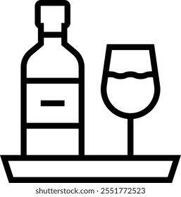 icono de bandeja. Diseño de estilo lineal delgado aislado sobre fondo blanco