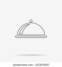 Tray icon. Vector concept illustration for design.