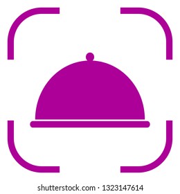 Tray icon vector in focus. White background
