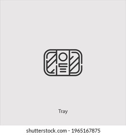 tray icon vector icon.Editable stroke.linear style sign for use web design and mobile apps,logo.Symbol illustration.Pixel vector graphics - Vector