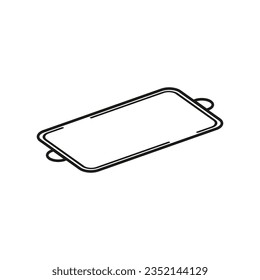 Icono de bandeja. Ilustración vectorial. EPS 10.