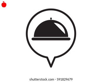 tray icon, vector illustration eps10