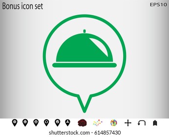 tray icon, vector illustration eps10