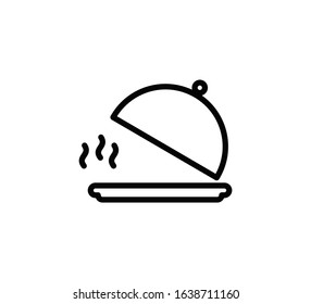 Tray icon vector logo template flat style illustration