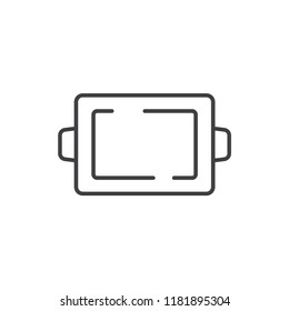 Tray line icon.