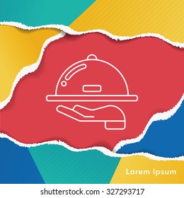 Tray line icon