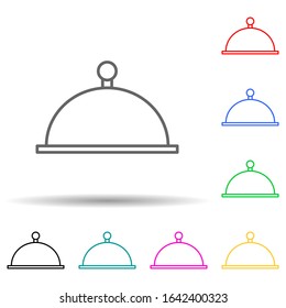 tray multi color style icon. Simple thin line, outline vector of hotel icons for ui and ux, website or mobile application