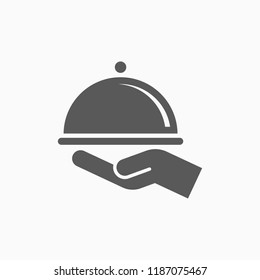 tray on the hand icon