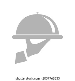 ilustración del vector de icono de la mano en el fondo blanco