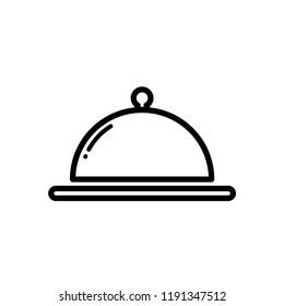 tray on hand - restaurant icon vector